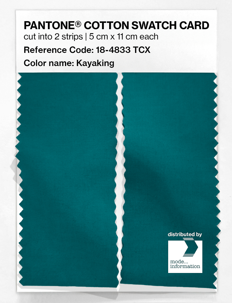 Product image 2 of the product “PANTONE® COTTON SWATCH CARD 18-4833 TCX Kayaking ”