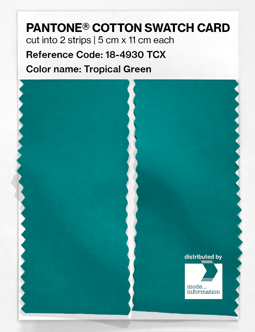 Artikelbild 2 des Artikels “PANTONE® COTTON SWATCH CARD 18-4930 TCX Tropical Green “