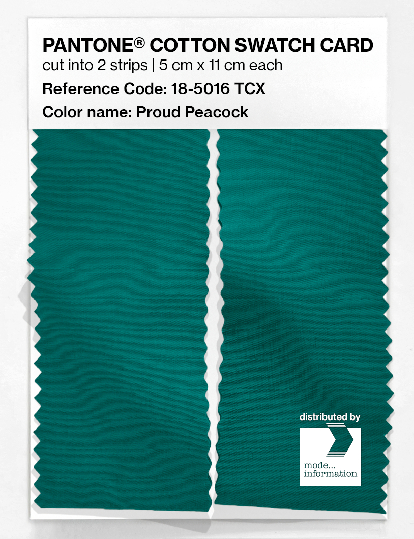 Artikelbild 2 des Artikels “PANTONE® COTTON SWATCH CARD 18-5016 TCX Proud Peacock “