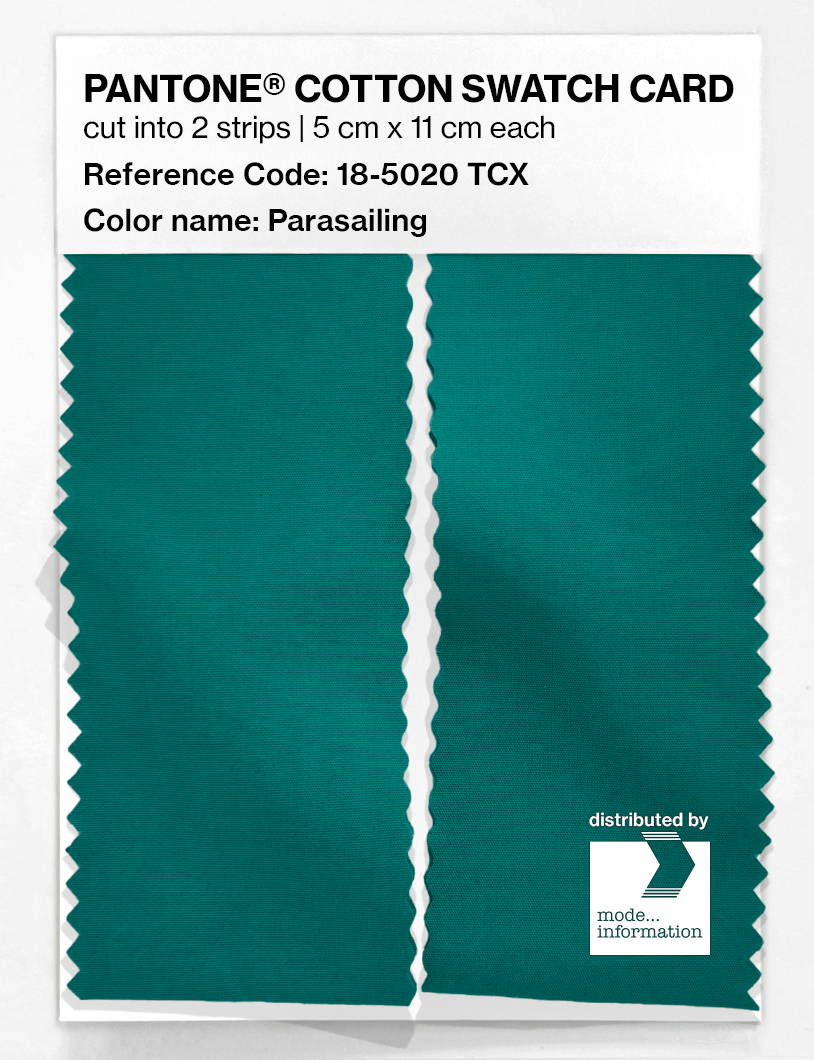 Product image 2 of the product “PANTONE® COTTON SWATCH CARD 18-5020 TCX Parasailing ”