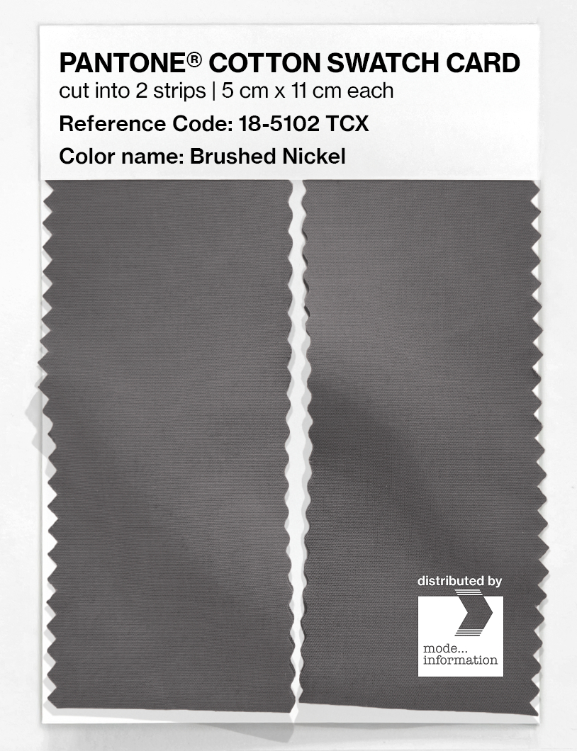 Product image 2 of the product “PANTONE® COTTON SWATCH CARD 18-5102 TCX Brushed Nickel ”
