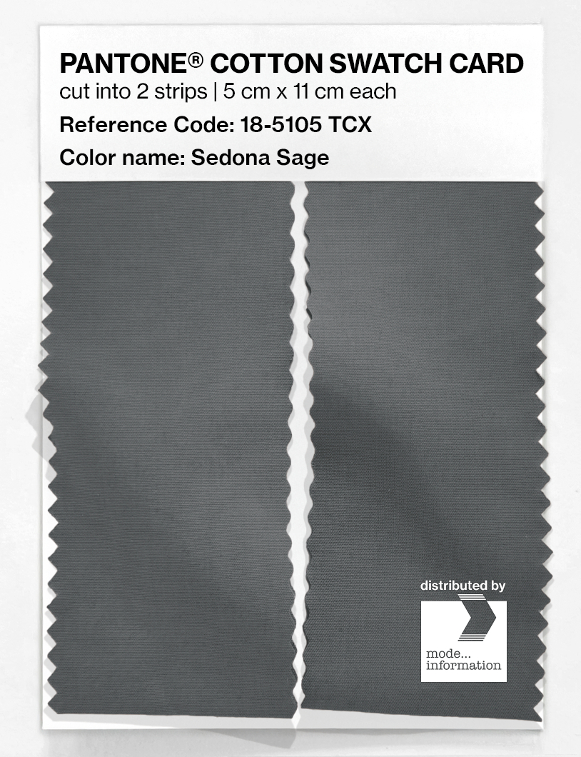 Product image 2 of the product “PANTONE® COTTON SWATCH CARD 18-5105 TCX Sedona Sage ”