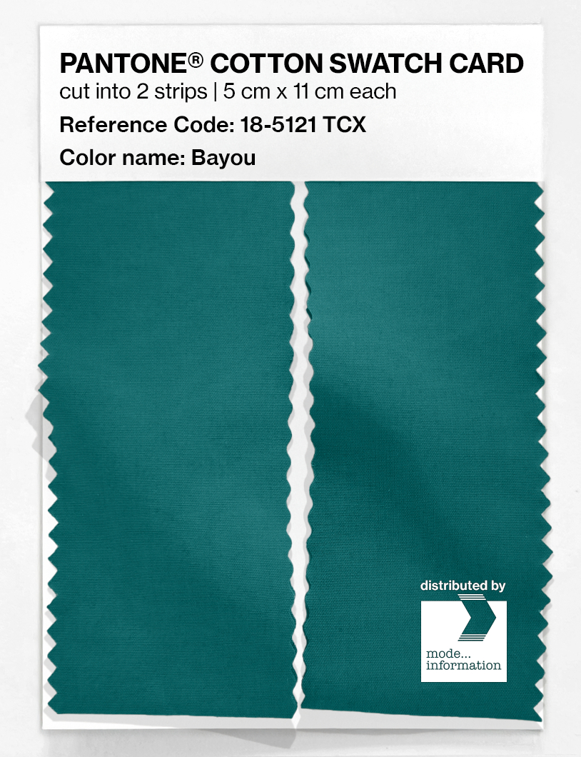 Product image 2 of the product “PANTONE® COTTON SWATCH CARD 18-5121 TCX Bayou ”