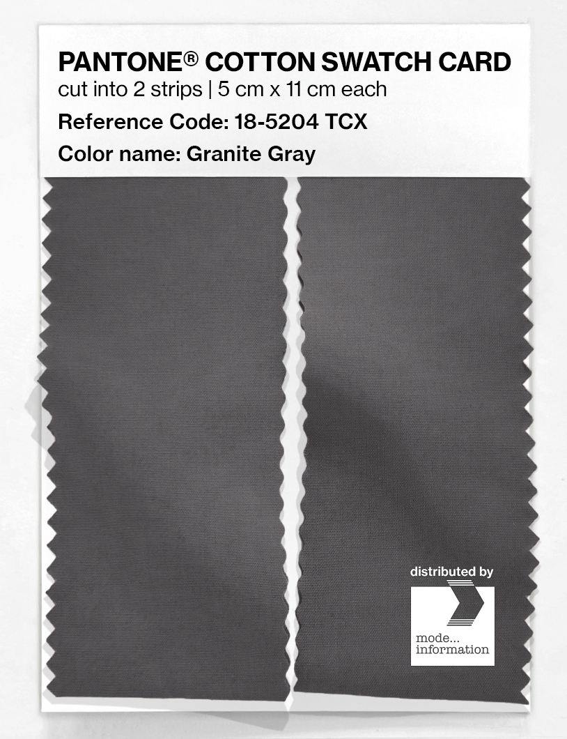Artikelbild 2 des Artikels “PANTONE® COTTON SWATCH CARD 18-5204 TCX Granite Gray “