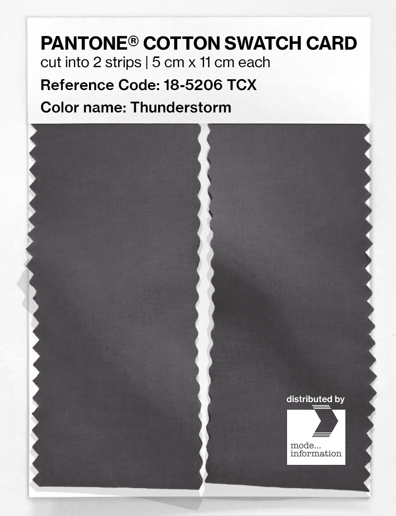 Product image 2 of the product “PANTONE® COTTON SWATCH CARD 18-5206 TCX Thunderstorm ”