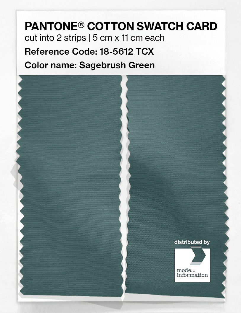 Product image 2 of the product “PANTONE® COTTON SWATCH CARD 18-5612 TCX Sagebrush Green ”