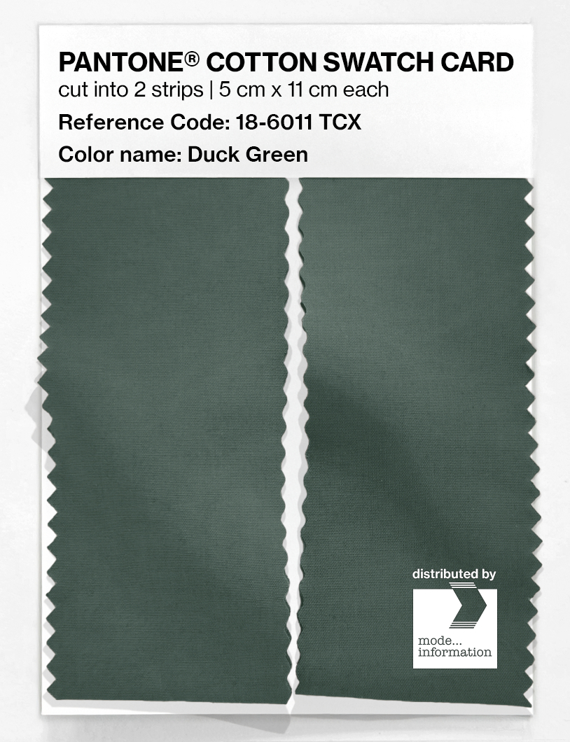 Product image 2 of the product “PANTONE® COTTON SWATCH CARD 18-6011 TCX Duck Green ”
