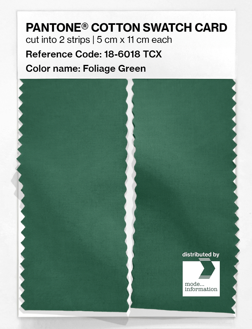 Product image 2 of the product “PANTONE® COTTON SWATCH CARD 18-6018 TCX Foliage Green ”