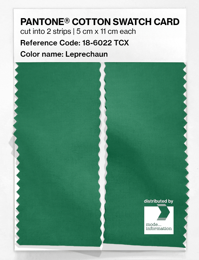 Product image 2 of the product “PANTONE® COTTON SWATCH CARD 18-6022 TCX Leprechaun ”