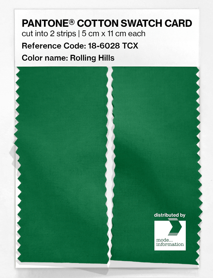 Product image 2 of the product “PANTONE® COTTON SWATCH CARD 18-6028 TCX Rolling Hills ”
