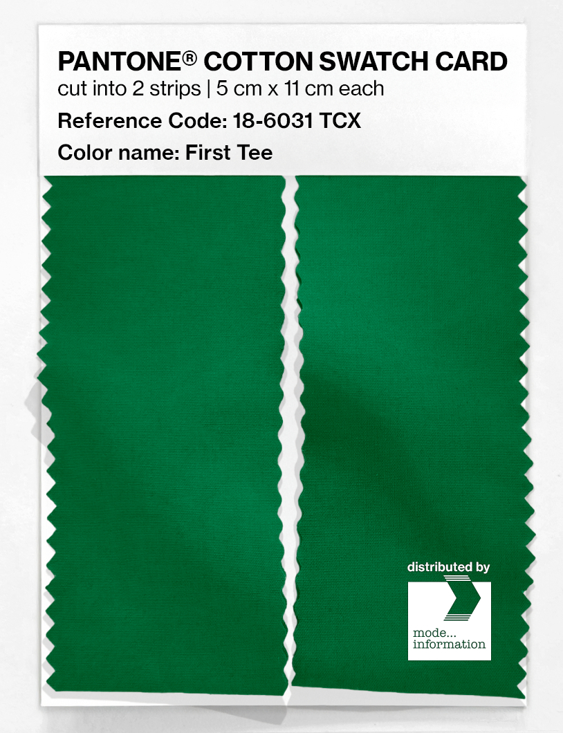 Product image 2 of the product “PANTONE® COTTON SWATCH CARD 18-6031 TCX First Tee ”