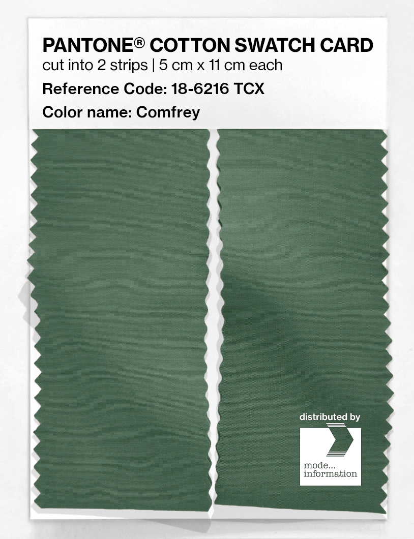 Product image 2 of the product “PANTONE® COTTON SWATCH CARD 18-6216 TCX Comfrey ”