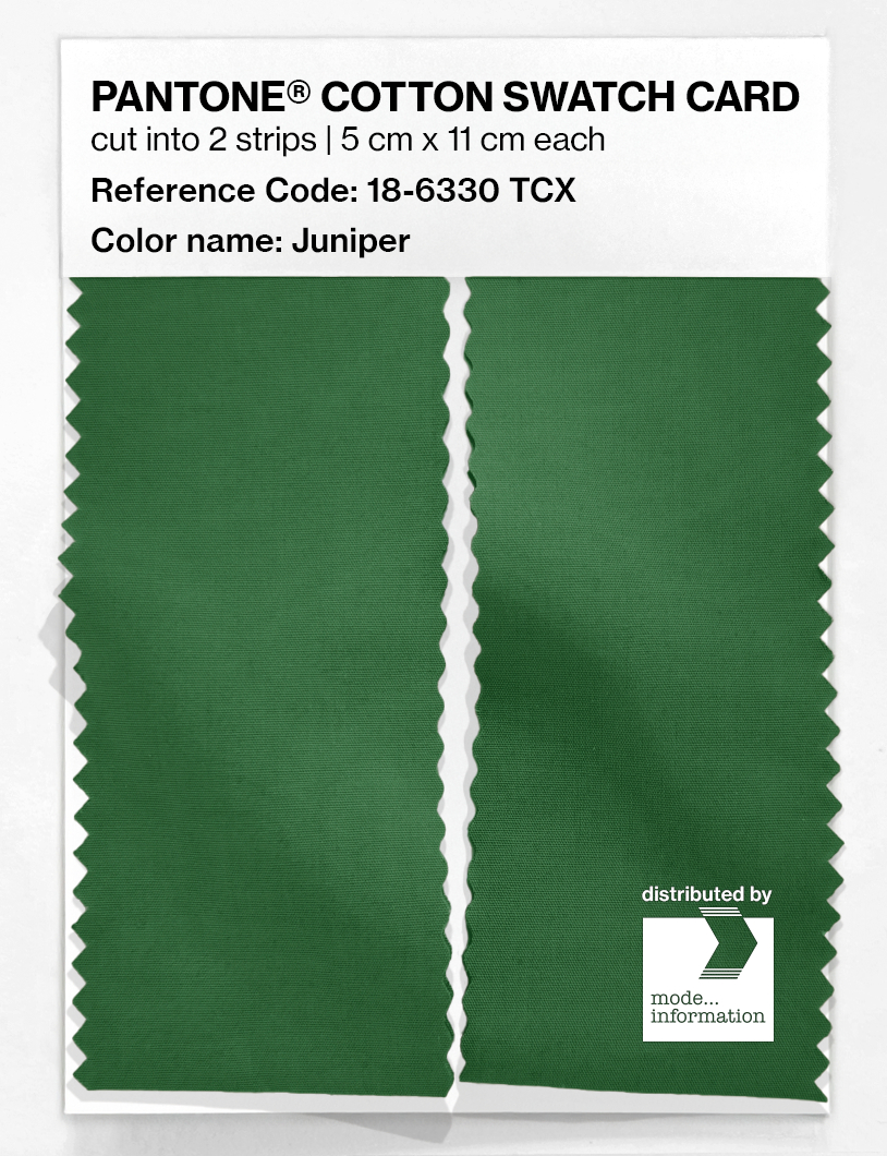 Product image 2 of the product “PANTONE® COTTON SWATCH CARD 18-6330 TCX Juniper ”