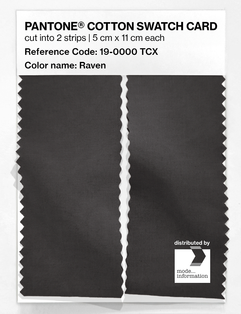 Product image 2 of the product “PANTONE® COTTON SWATCH CARD 19-0000 TCX Raven ”