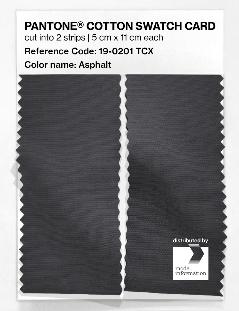 Product image 2 of the product “PANTONE® COTTON SWATCH CARD 19-0201 TCX Asphalt ”