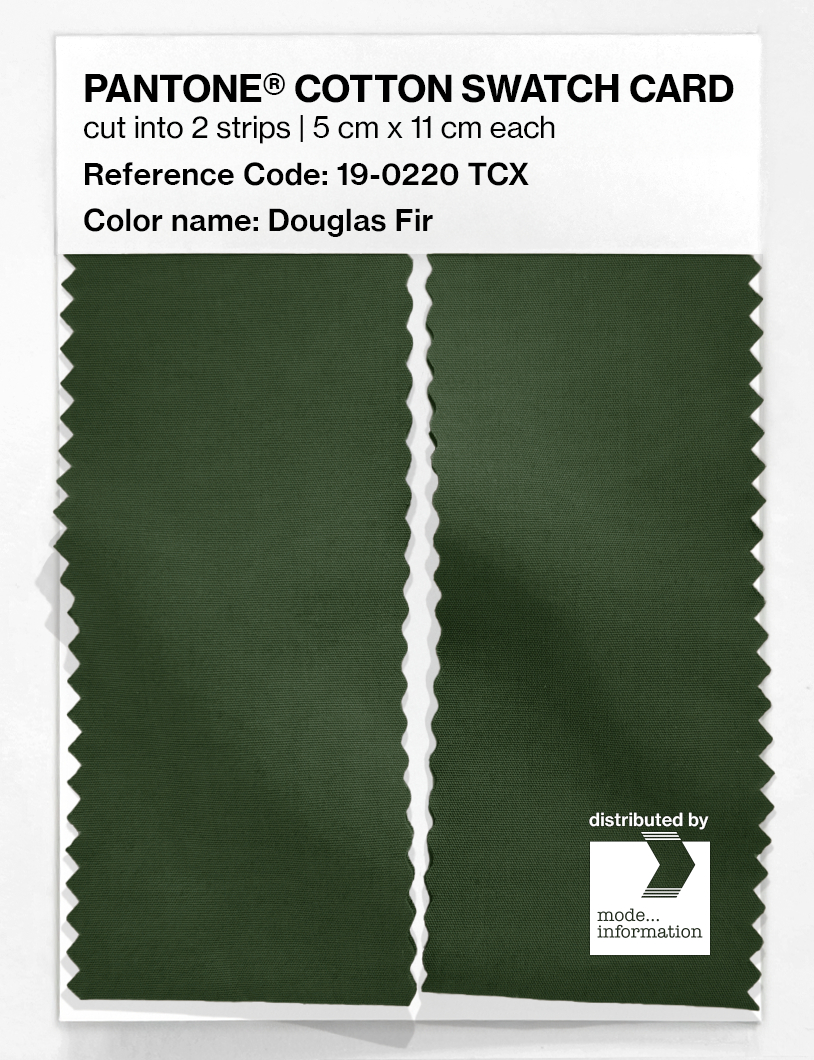 Product image 2 of the product “PANTONE® COTTON SWATCH CARD 19-0220 TCX Douglas Fir ”