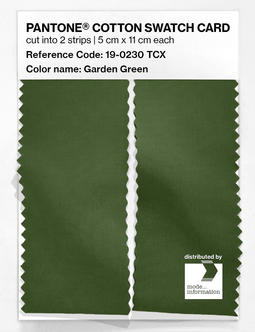 Product image 2 of the product “PANTONE® COTTON SWATCH CARD 19-0230 TCX Garden Green ”