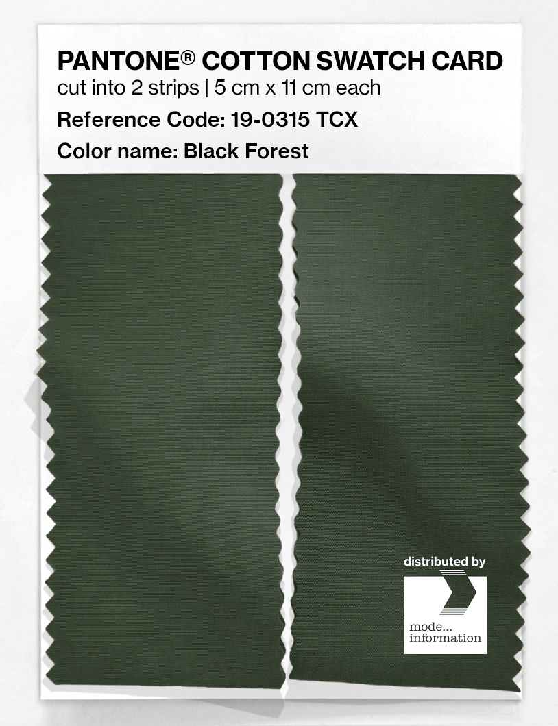 Product image 2 of the product “PANTONE® COTTON SWATCH CARD 19-0315 TCX Black Forest ”