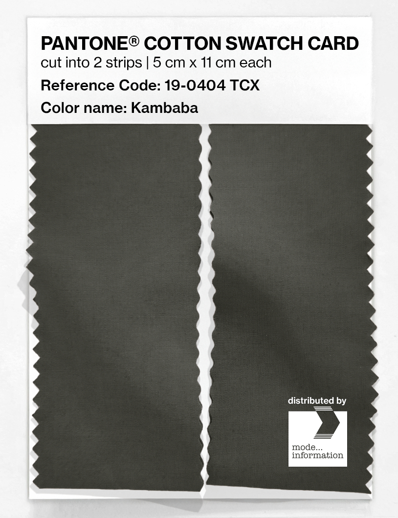 Product image 2 of the product “PANTONE® COTTON SWATCH CARD 19-0404 TCX Kambaba ”