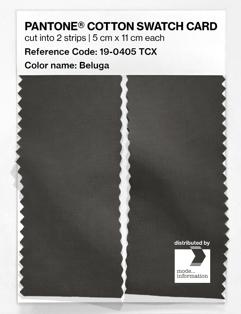 Product image 2 of the product “PANTONE® COTTON SWATCH CARD 19-0405 TCX Beluga ”