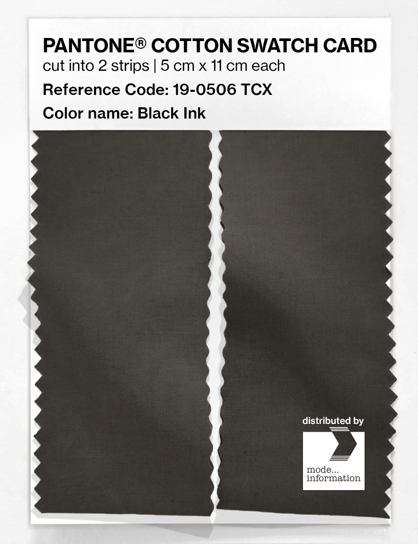Product image 2 of the product “PANTONE® COTTON SWATCH CARD 19-0506 TCX Black Ink ”