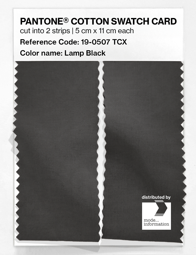 Product image 2 of the product “PANTONE® COTTON SWATCH CARD 19-0507 TCX Lamp Black ”