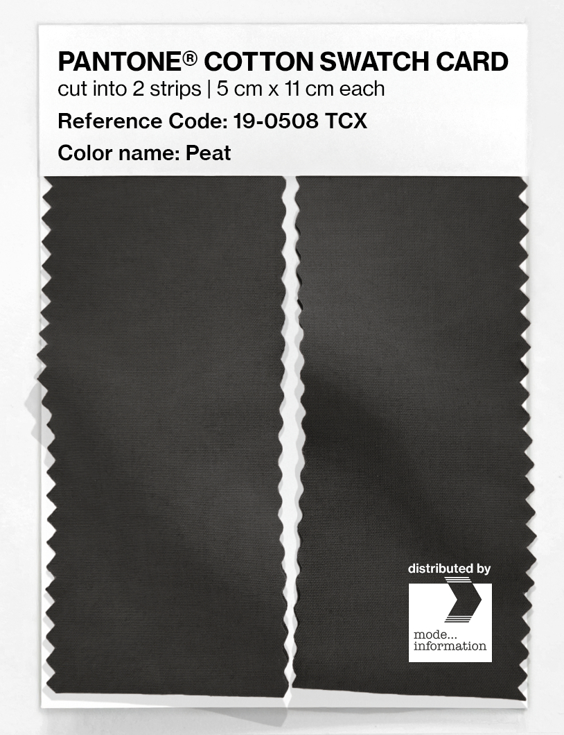 Product image 2 of the product “PANTONE® COTTON SWATCH CARD 19-0508 TCX Peat ”
