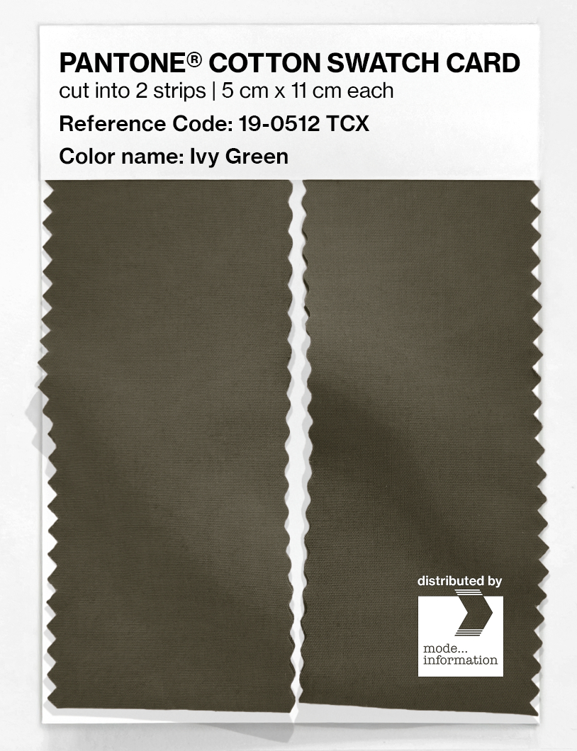 Product image 2 of the product “PANTONE® COTTON SWATCH CARD 19-0512 TCX Ivy Green ”