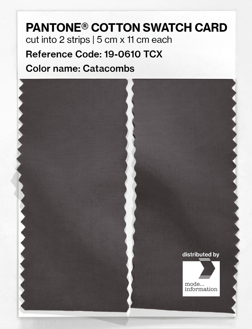Product image 2 of the product “PANTONE® COTTON SWATCH CARD 19-0610 TCX Catacombs ”