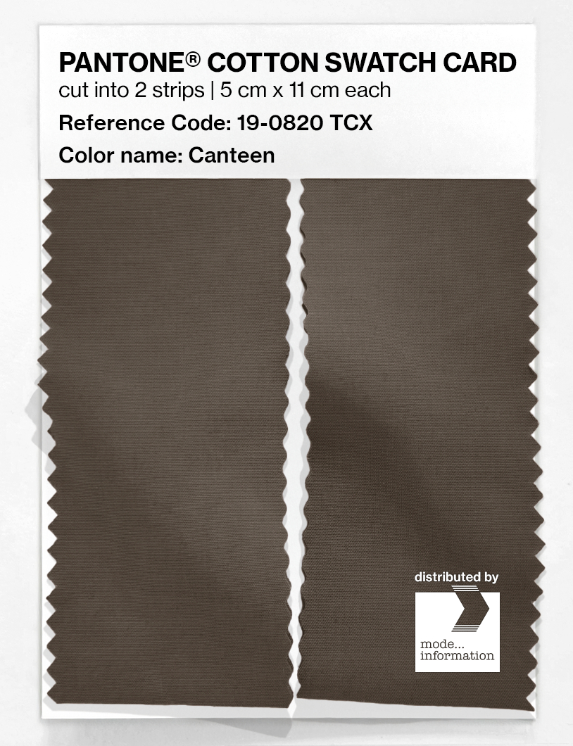 Product image 2 of the product “PANTONE® COTTON SWATCH CARD 19-0820 TCX Canteen ”