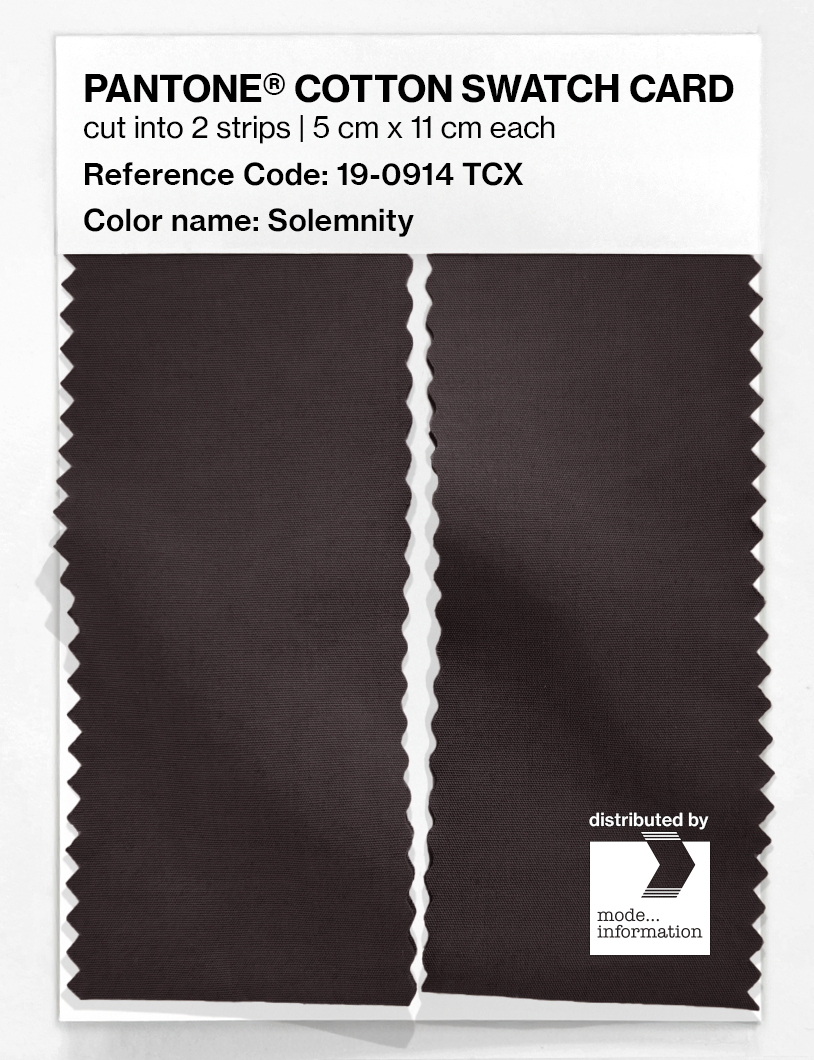 Product image 2 of the product “PANTONE® COTTON SWATCH CARD 19-0914 TCX Solemnity ”