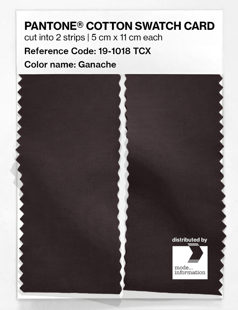 Product image 2 of the product “PANTONE® COTTON SWATCH CARD 19-1018 TCX Ganache ”