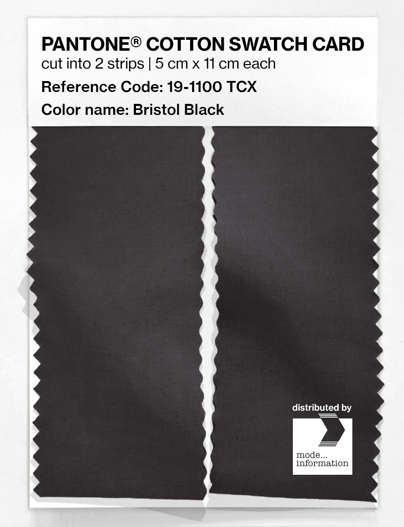 Product image 2 of the product “PANTONE® COTTON SWATCH CARD 19-1100 TCX Bristol Black ”