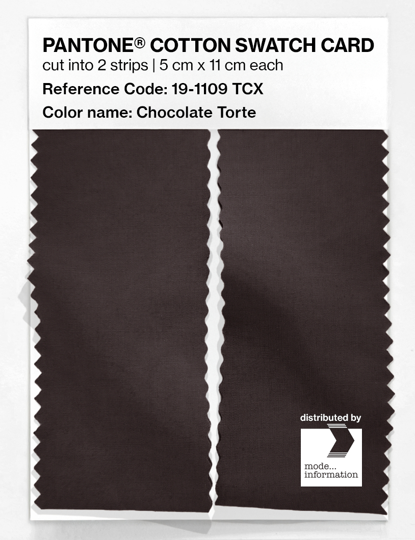 Artikelbild 2 des Artikels “PANTONE® COTTON SWATCH CARD 19-1109 TCX Chocolate Torte “
