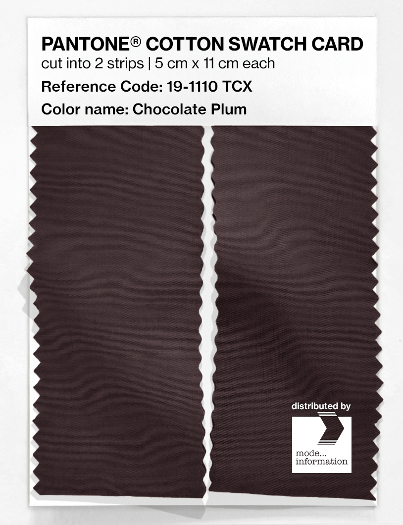 Product image 2 of the product “PANTONE® COTTON SWATCH CARD 19-1110 TCX Chocolate Plum ”