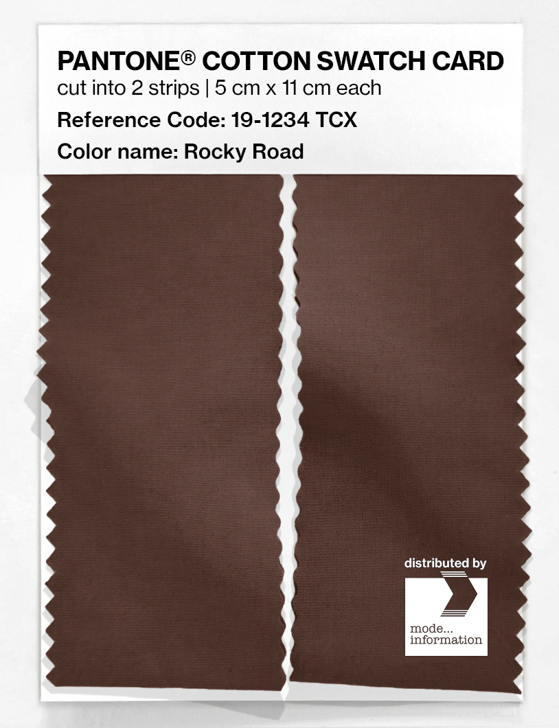 Product image 2 of the product “PANTONE® COTTON SWATCH CARD 19-1234 TCX Rocky Road ”