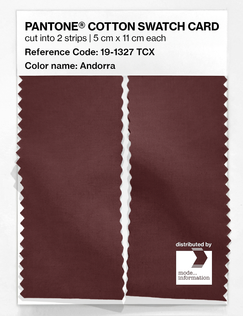 Product image 2 of the product “PANTONE® COTTON SWATCH CARD 19-1327 TCX Andorra ”