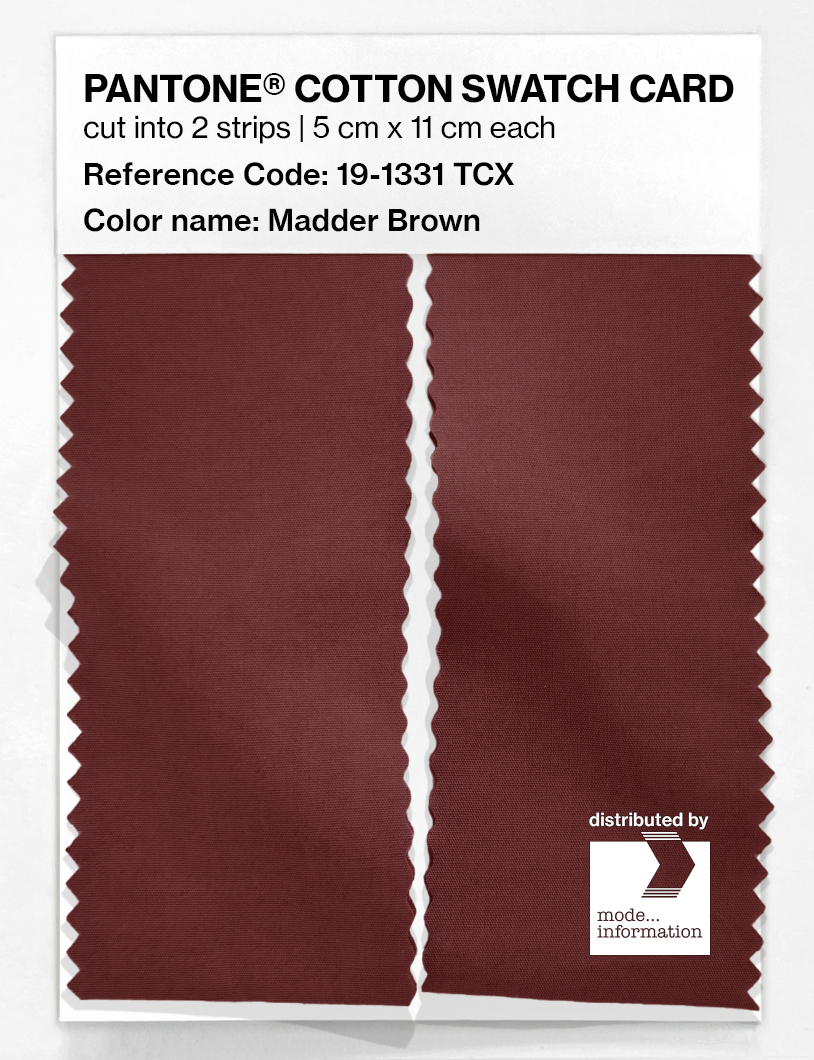 Product image 2 of the product “PANTONE® COTTON SWATCH CARD 19-1331 TCX Madder Brown ”