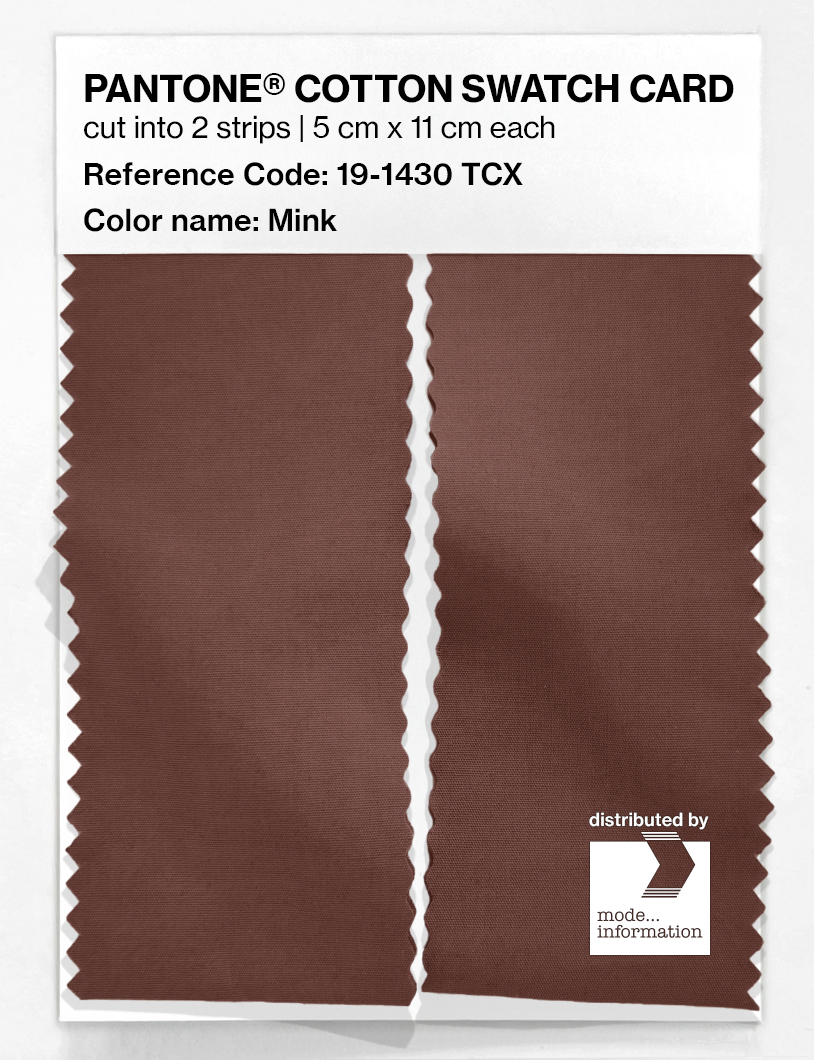 Product image 2 of the product “PANTONE® COTTON SWATCH CARD 19-1430 TCX Mink ”