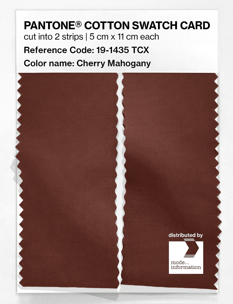 Artikelbild 2 des Artikels “PANTONE® COTTON SWATCH CARD 19-1435 TCX Cherry Mahogany “