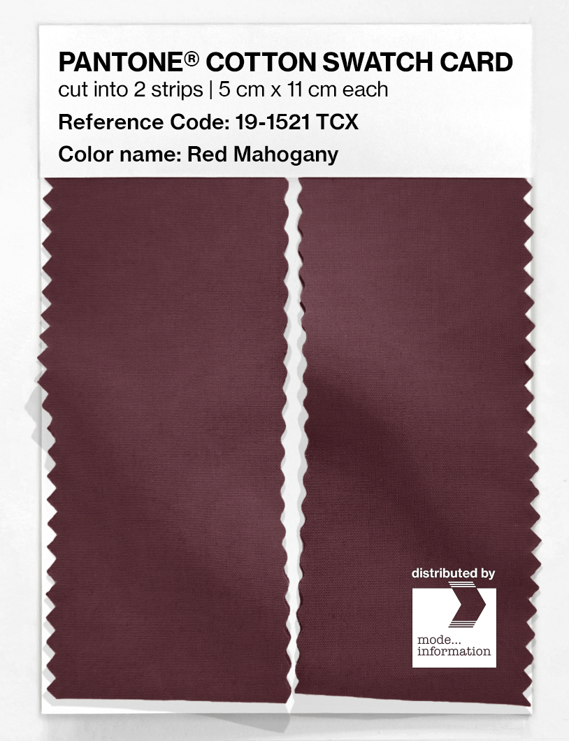 Artikelbild 2 des Artikels “PANTONE® COTTON SWATCH CARD 19-1521 TCX Red Mahogany “