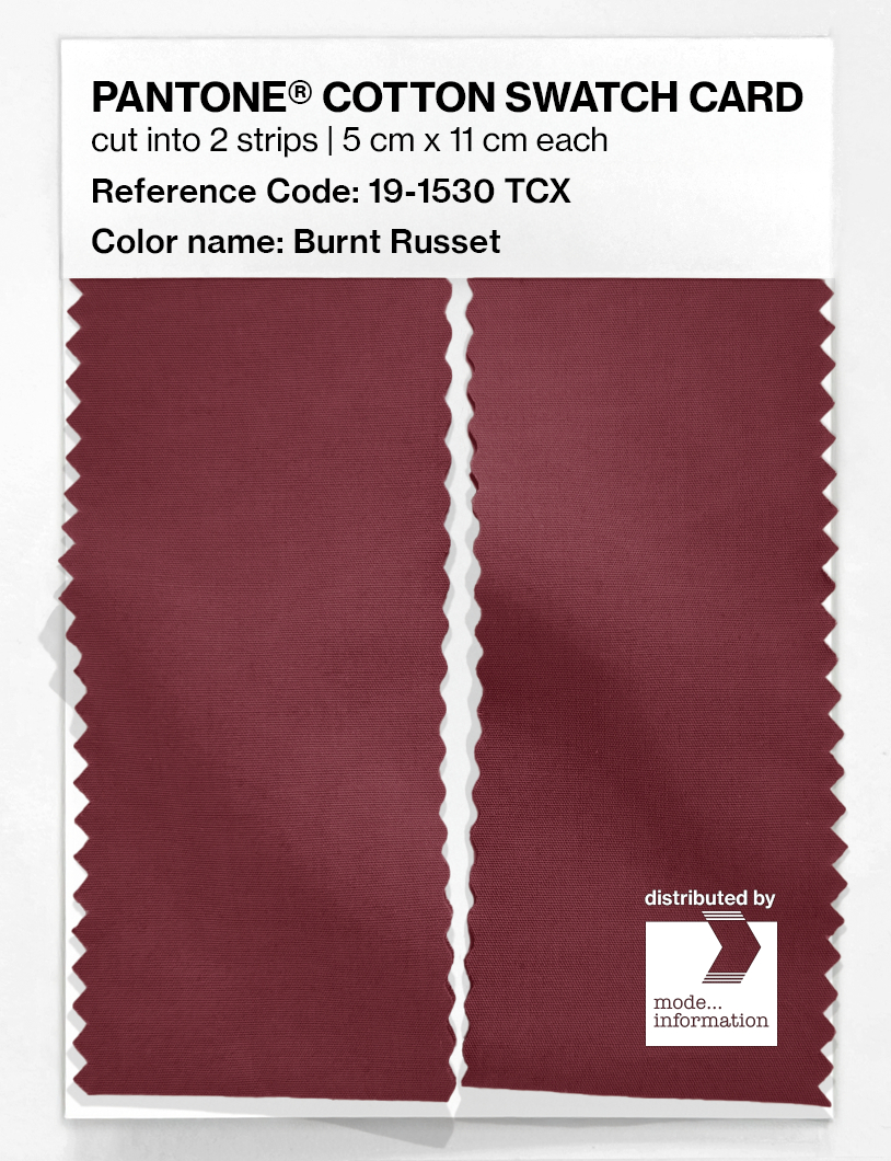Artikelbild 2 des Artikels “PANTONE® COTTON SWATCH CARD 19-1530 TCX Burnt Russet “