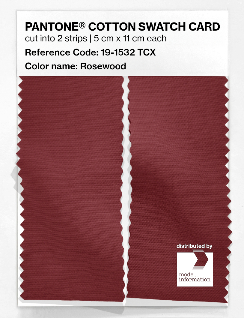 Product image 2 of the product “PANTONE® COTTON SWATCH CARD 19-1532 TCX Rosewood ”