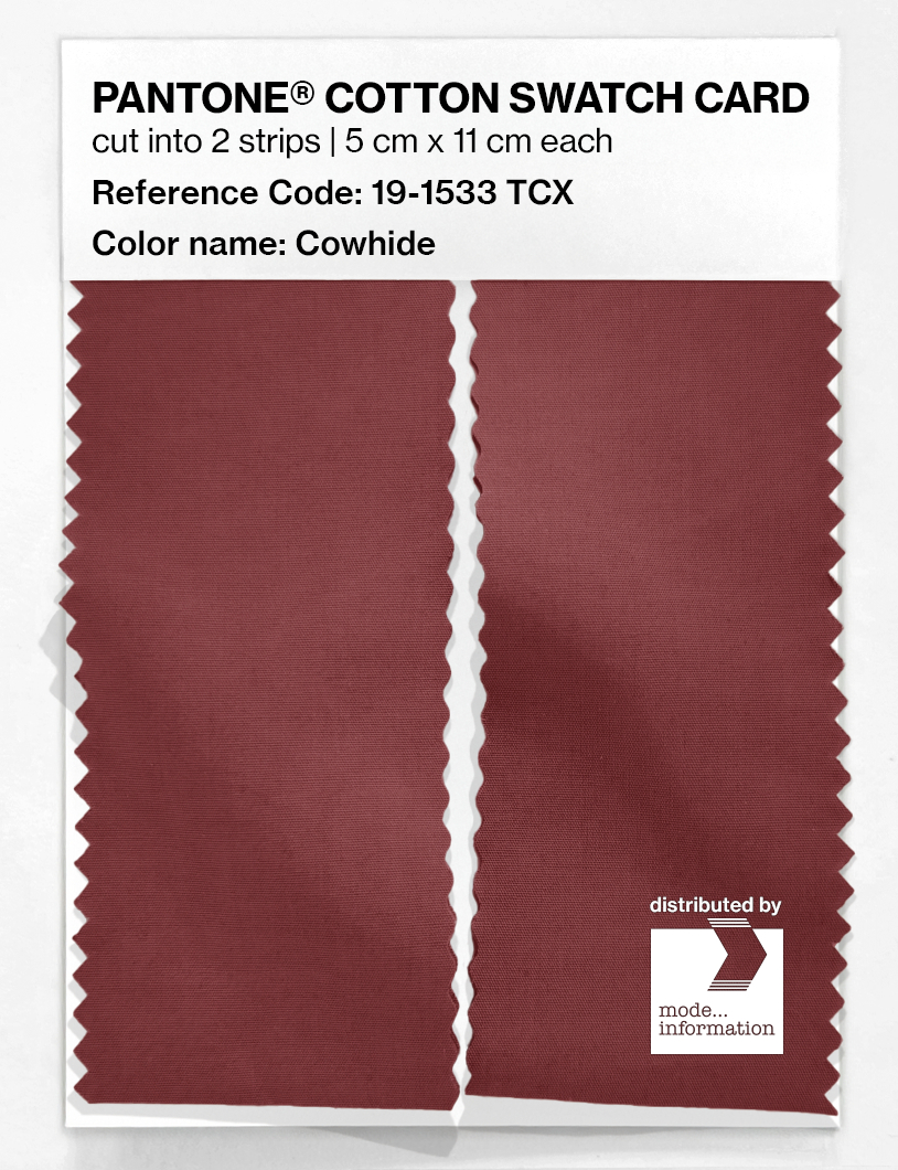 Product image 2 of the product “PANTONE® COTTON SWATCH CARD 19-1533 TCX Cowhide ”