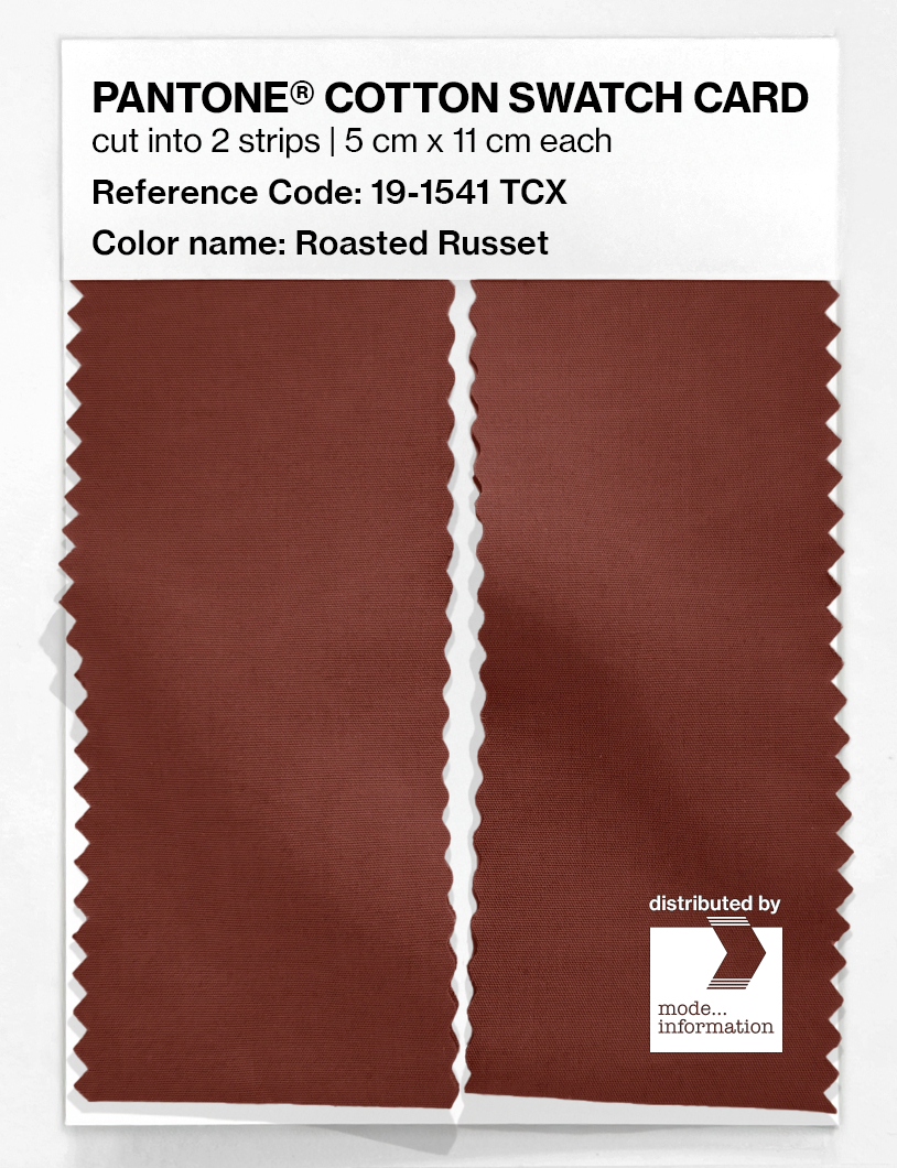 Product image 2 of the product “PANTONE® COTTON SWATCH CARD 19-1541 TCX Roasted Russet ”