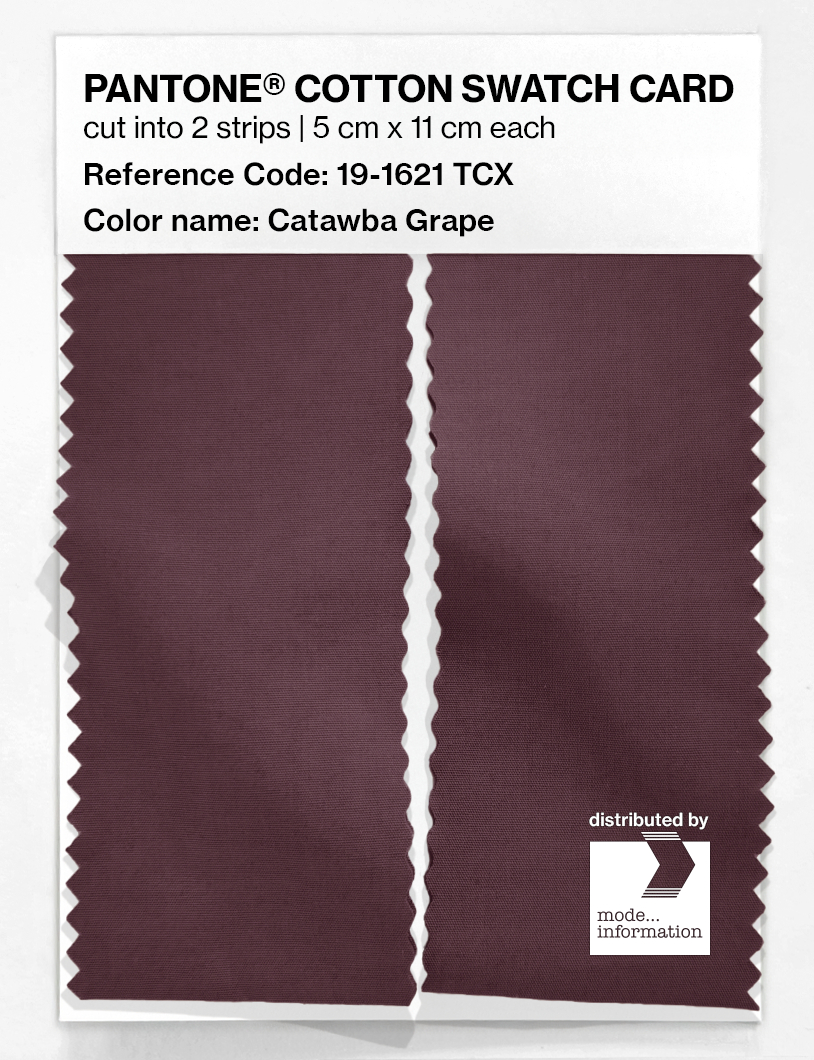 Product image 2 of the product “PANTONE® COTTON SWATCH CARD 19-1621 TCX Catawba Grape ”