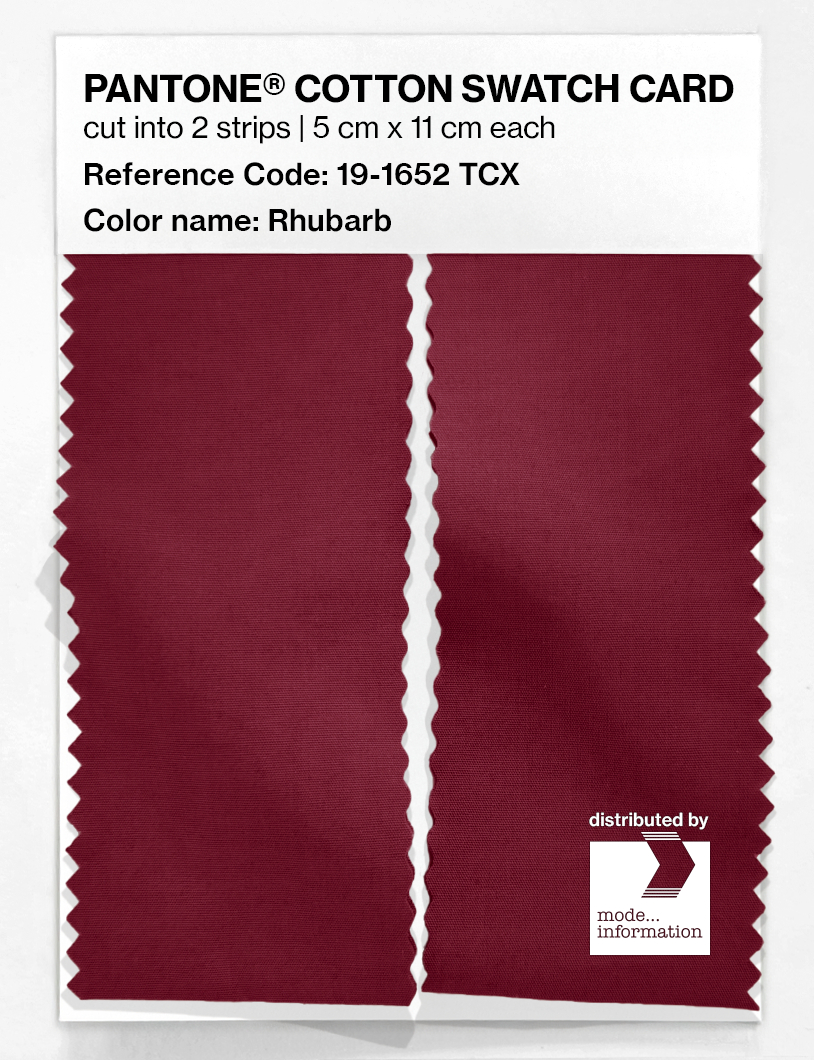 Product image 2 of the product “PANTONE® COTTON SWATCH CARD 19-1652 TCX Rhubarb ”