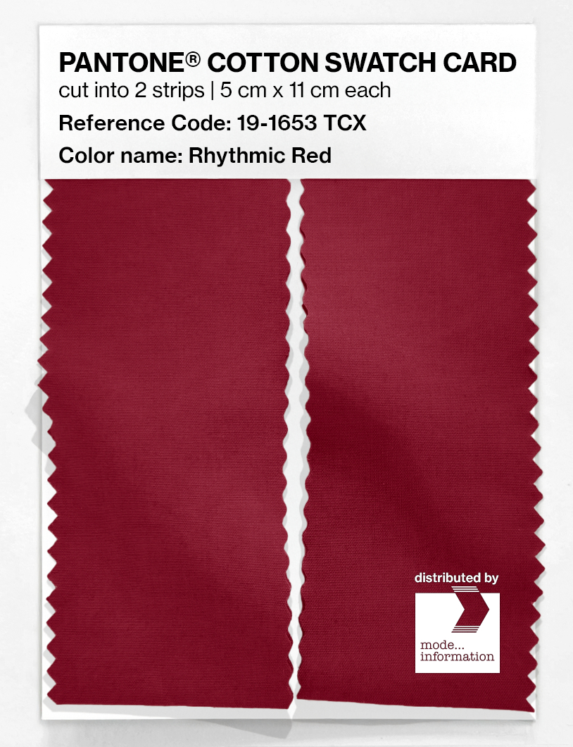 Product image 2 of the product “PANTONE® COTTON SWATCH CARD 19-1653 TCX Rhythmic Red ”