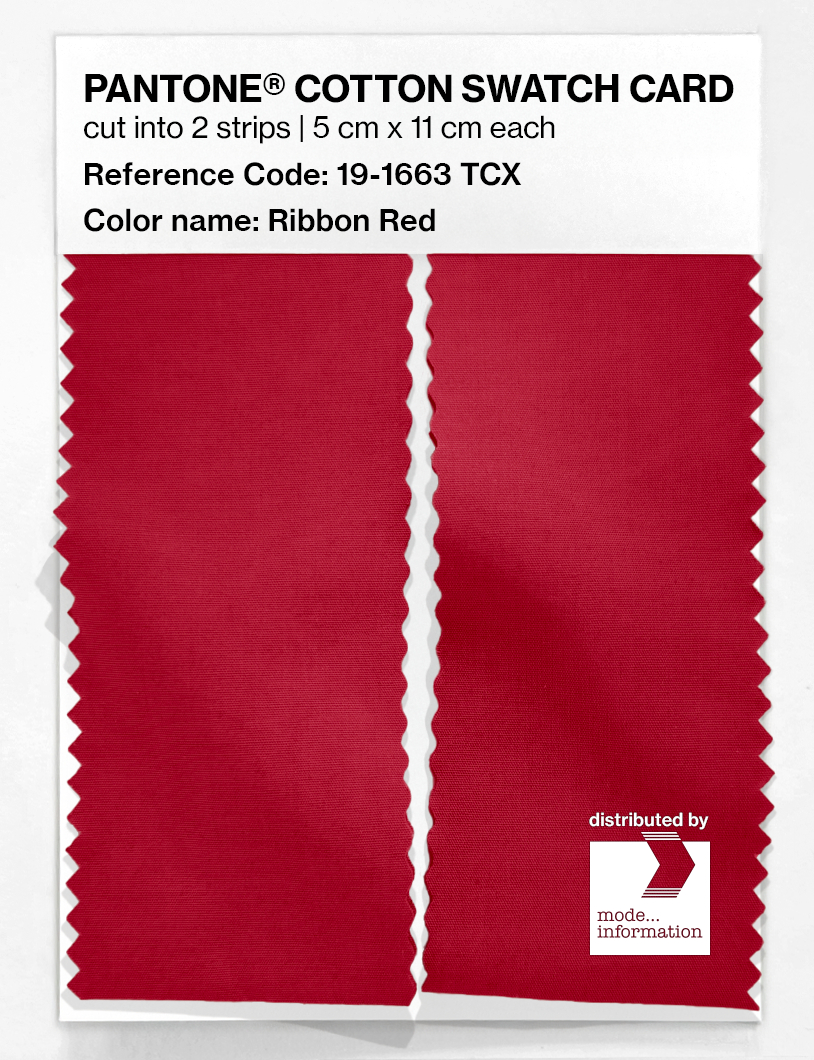Product image 2 of the product “PANTONE® COTTON SWATCH CARD 19-1663 TCX Ribbon Red ”
