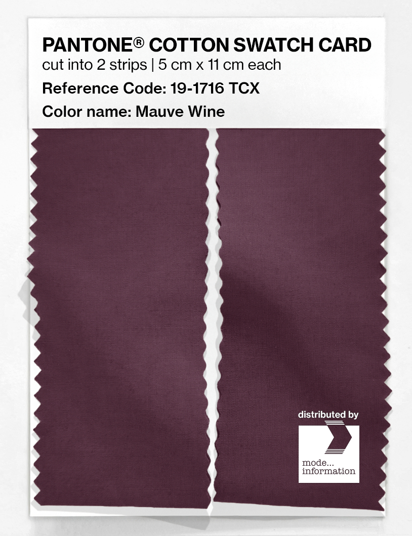 Product image 2 of the product “PANTONE® COTTON SWATCH CARD 19-1716 TCX Mauve Wine ”